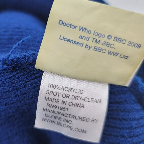 Hot Topic Doctor Who Police Public Call Box Knit Winter Hat Adult OS - Picture 9 of 9